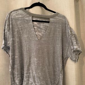 Free People distressed cutout tee